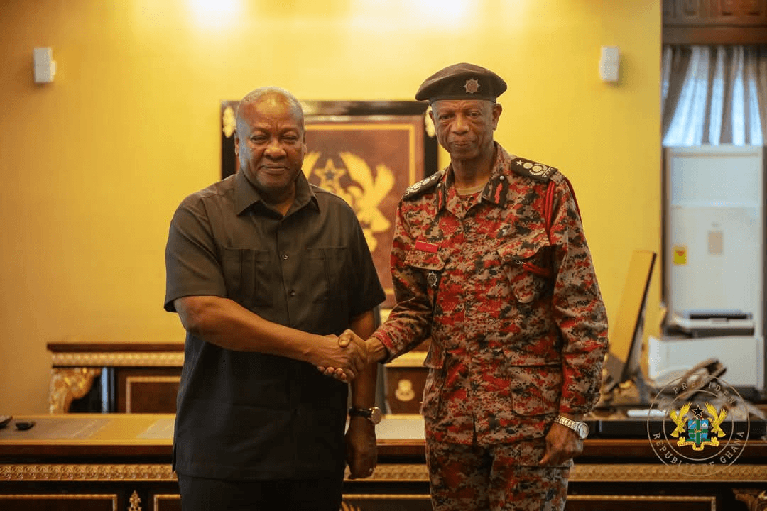 Mahama express gratitude to 3 outgoing Service Commanders