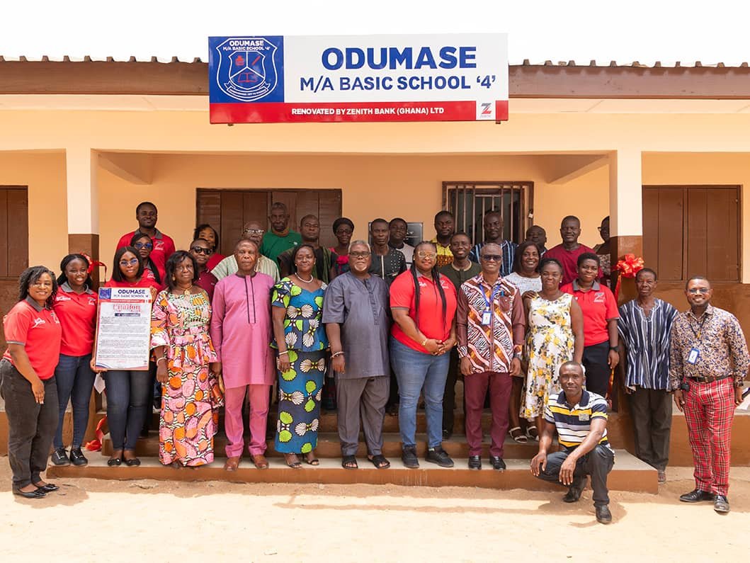 Zenith Bank refurbishes 6-classroom block for Odumase Basic School