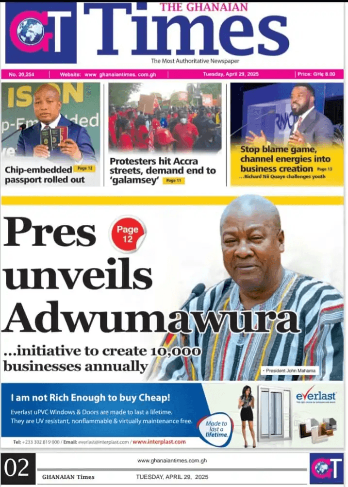 Today’s Front pages: Tuesday, April 29, 2025