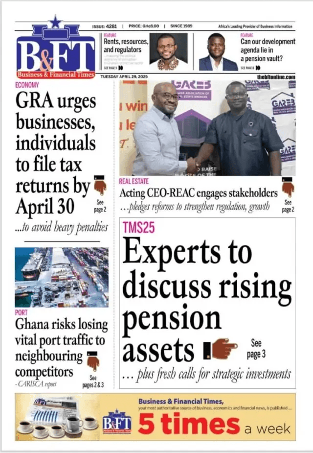 Today’s Front pages: Tuesday, April 29, 2025