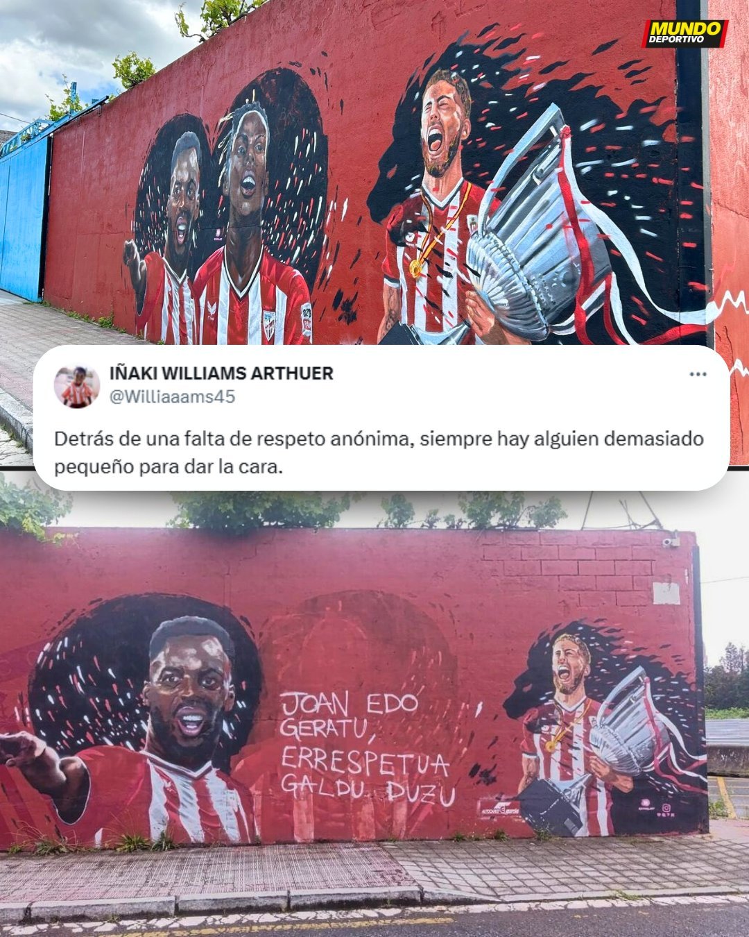 Inaki Williams defends brother Nico after fans erase image from mural amid Barcelona transfer rumours