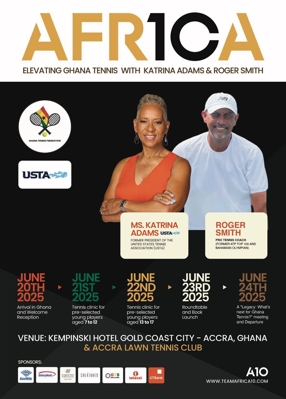 Former US Tennis Association President to lead Tennis Clinic in Ghana