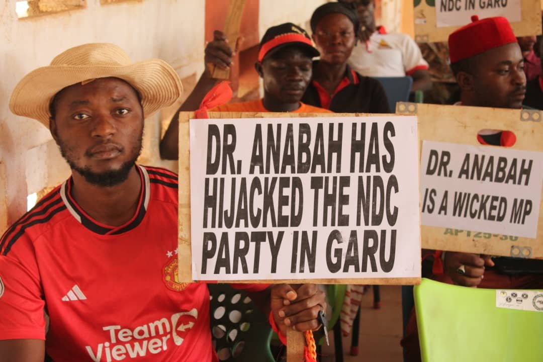 Garu NDC youth protest against leadership style of their MP