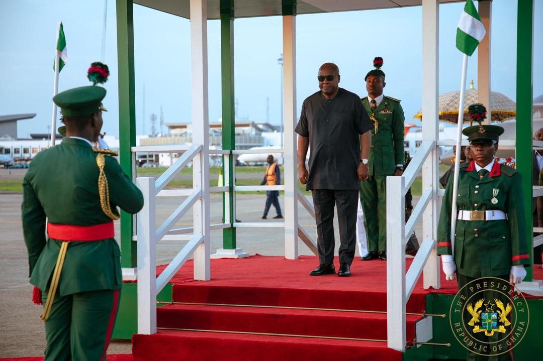 Photos: President Mahama arrives in Abuja for 67th ECOWAS Heads of State Summit