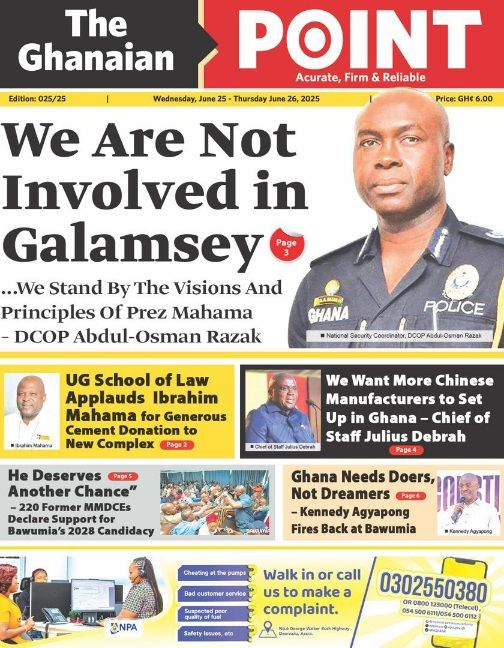 Today’s Front pages :Wednesday, June 25, 2025