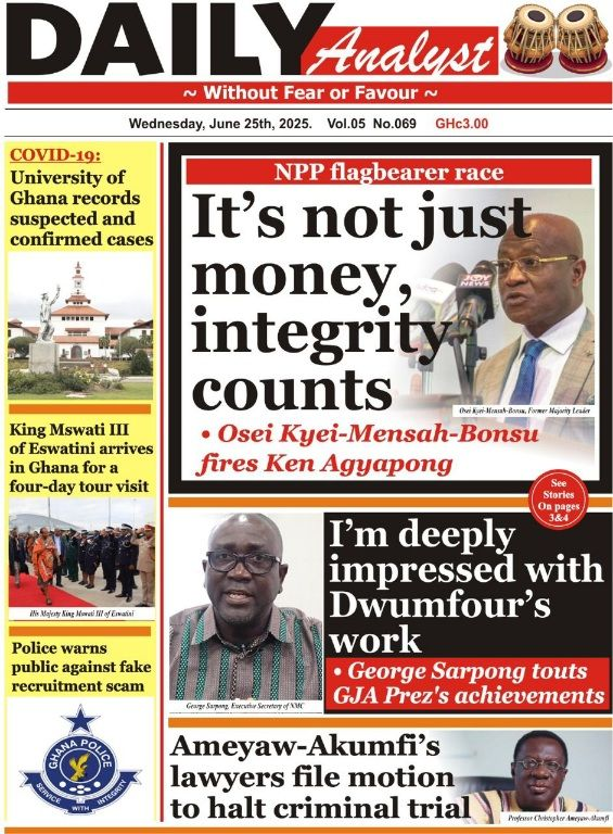 Today’s Front pages :Wednesday, June 25, 2025