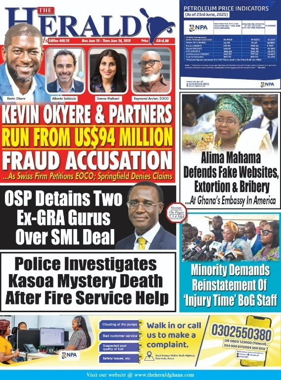 Today’s Front pages :Wednesday, June 25, 2025