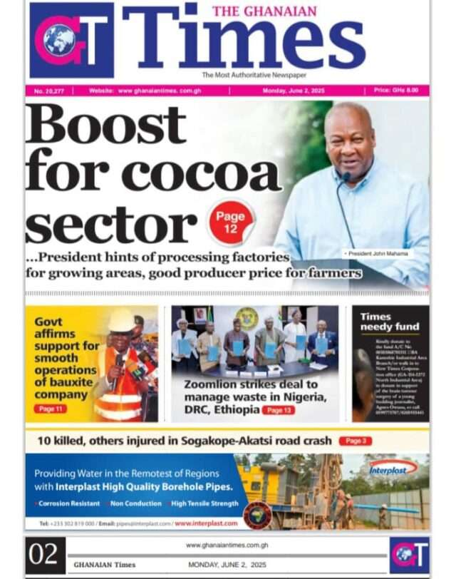 Today’s Front pages: Monday, June 2, 2025